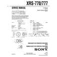 SONY XRS770 Service Manual cover photo