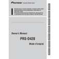 PIONEER PRS-D420/XS/EW5 Owner's Manual cover photo