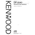 KENWOOD DP2040 Owner's Manual cover photo