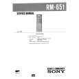 SONY RM651 Service Manual cover photo