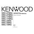 KENWOOD KRC-179RA Owner's Manual cover photo