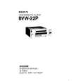 SONY BVW22P Owner's Manual cover photo