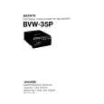SONY BVW-35P VOLUME 1 Service Manual cover photo