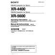 SONY XR-5600 Owner's Manual cover photo