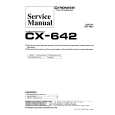 PIONEER CX642 Service Manual cover photo