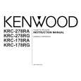 KENWOOD KRC-178RA Owner's Manual cover photo