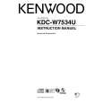 KENWOOD KDC-W7534U Owner's Manual cover photo