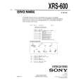 SONY XRS-600 Service Manual cover photo