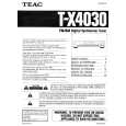 TEAC TX4030 Owner's Manual cover photo