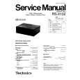 TECHNICS RSX102 Service Manual cover photo