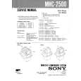 SONY MHC2500 Service Manual cover photo