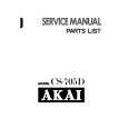 AKAI CS-705D Service Manual cover photo