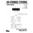 SONY XR5700RDS Service Manual cover photo