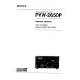 SONY PVW2650P VOLUME 2 Service Manual cover photo