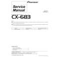 PIONEER CX683 Service Manual cover photo