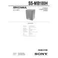 SONY SSMB100H Service Manual cover photo