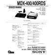 SONY MDX-400RDS Service Manual cover photo