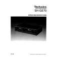 TECHNICS SH-GE70 Owner's Manual cover photo