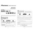 PIONEER DVR-109AXL/BXV/CN Owner's Manual cover photo