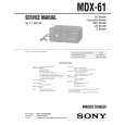 SONY MDX61 Service Manual cover photo