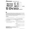 PIONEER S-DV353/XTW/WL5 Service Manual cover photo