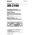 SONY XR-2100 Owner's Manual cover photo