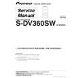 PIONEER S-DV360SW/XTW/EW5 Service Manual cover photo