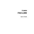 CANON FAXL800 Owner's Manual cover photo