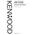 KENWOOD KR-V7010 Owner's Manual cover photo