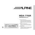 ALPINE MDA7755R Owner's Manual cover photo