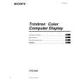 SONY CPD-G400 Owner's Manual cover photo