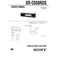 SONY XRC650RDS Service Manual cover photo