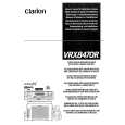 CLARION VRX8470R Owner's Manual cover photo