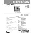 SONY XOD20CD Service Manual cover photo