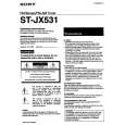 SONY STJX531 Owner's Manual cover photo
