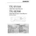 ONKYO TXSE500 Owner's Manual cover photo