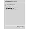 PIONEER GEX-P5780TV/XF/BR Owner's Manual cover photo