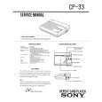 SONY CP33 Service Manual cover photo