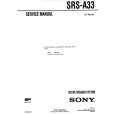 SONY SRSA33 Service Manual cover photo