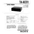 SONY TAAX311 Service Manual cover photo