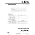 SONY D171C Service Manual cover photo