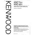 KENWOOD KRC601 Owner's Manual cover photo