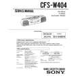 SONY CFSW404 Service Manual cover photo