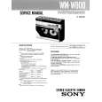 SONY WM-W800 Service Manual cover photo