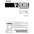 TEAC V2030S Owner's Manual cover photo