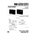 SONY WMGX51 Service Manual cover photo