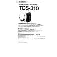 SONY TCS310 Owner's Manual cover photo