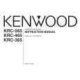 KENWOOD KRC-365 Owner's Manual cover photo