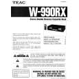 TEAC W990RX Owner's Manual cover photo