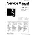 TECHNICS SB-3670 Service Manual cover photo